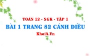 Bài 1 trang 82 Toán 12 tập 1 Cánh Diều